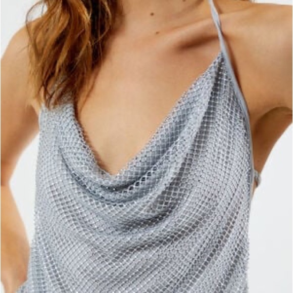 WeWoreWhat Crystal Cowl Neck Top - Picture 2 of 4
